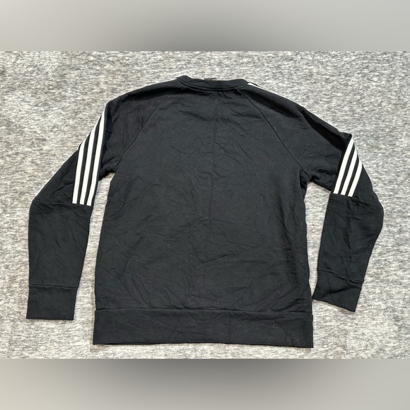 Adidas Women's Essentials 3-Stripes Track Sweatshirt Black and White Size XL - Picture 4 of 5